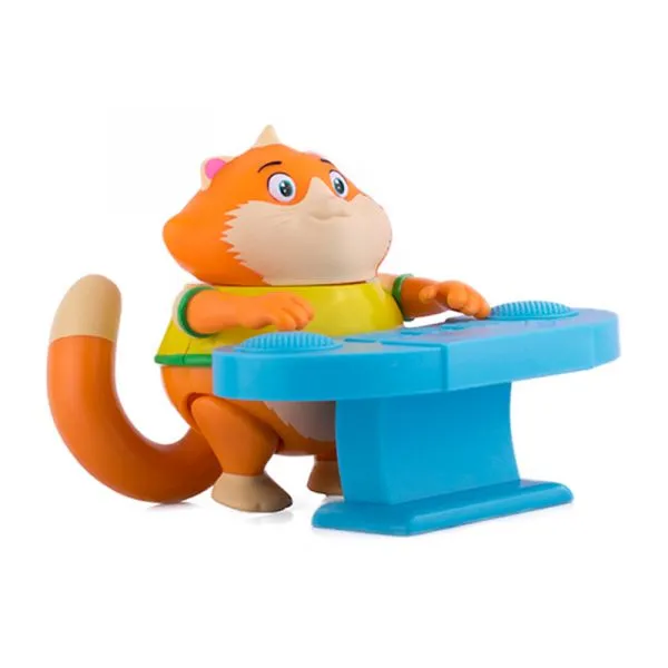 Mô hình mèo hoạt hình Meatball dễ thương chơi keyboard