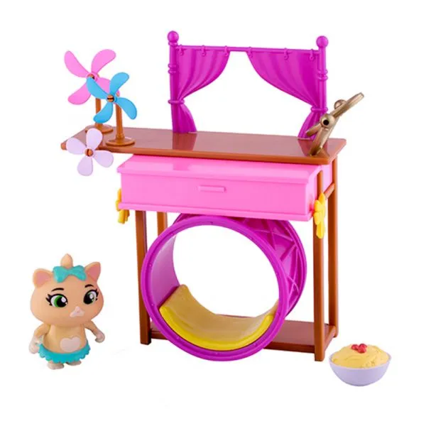 Chỗ ngủ mèo hoạt hình Pilou màu hồng