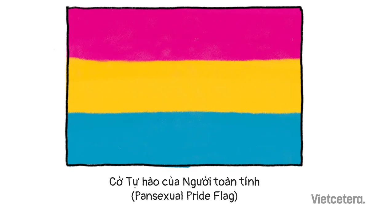 Cờ Tự Hào của Người Toàn Tính (Pansexual Pride Flag)