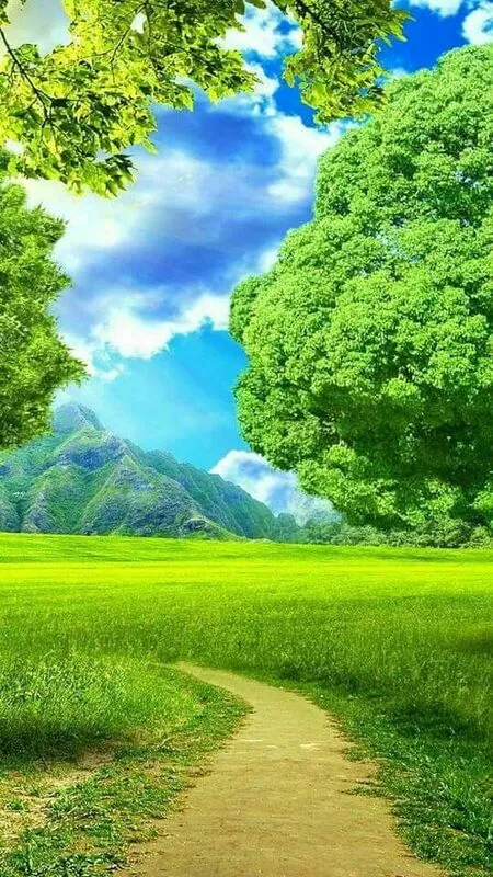 Bình minh ló rạng trên đồi núi và làng mạc