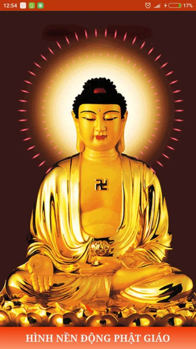 Hình nền Phật Thích Ca Mâu Ni ngồi thiền trong ánh sáng bình minh