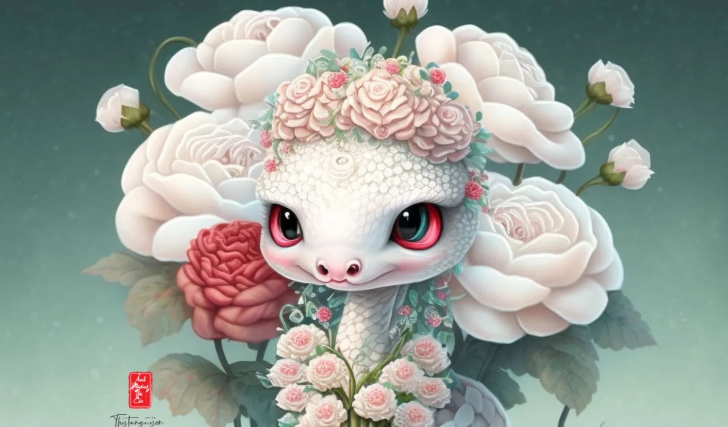 Rắn chibi 3D đáng yêu với tạo hình ngộ nghĩnh