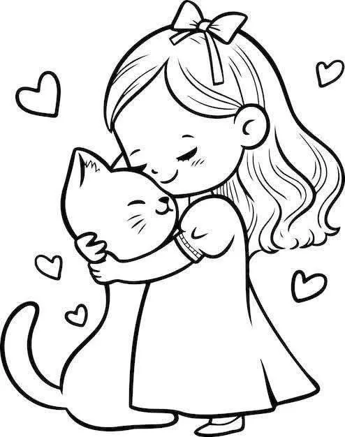Tranh tô màu cô gái chibi đơn giản dành cho bé 3 tuổi