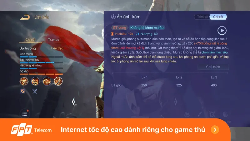 Chiêu 3 Ảo Ảnh Trảm - Nguồn sát thương chính của Murad