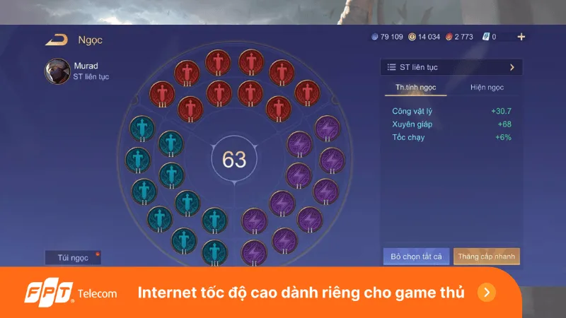Bảng ngọc mạnh mẽ dành cho Murad đi rừng