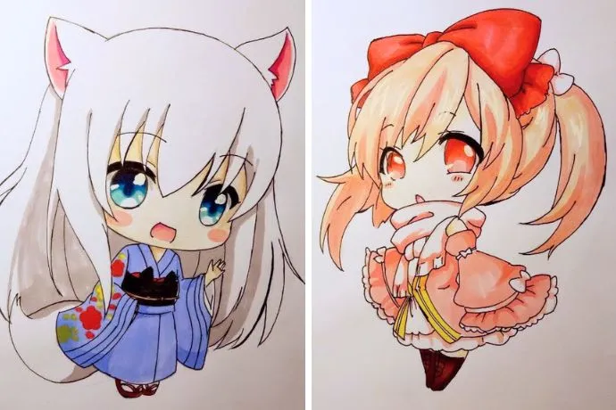 Hình ảnh nhân vật anime đáng yêu với biểu cảm sống động, là lựa chọn tuyệt vời cho các bạn tìm kiếm tranh tô màu anime đẹp nhất với nét vẽ ngộ nghĩnh.