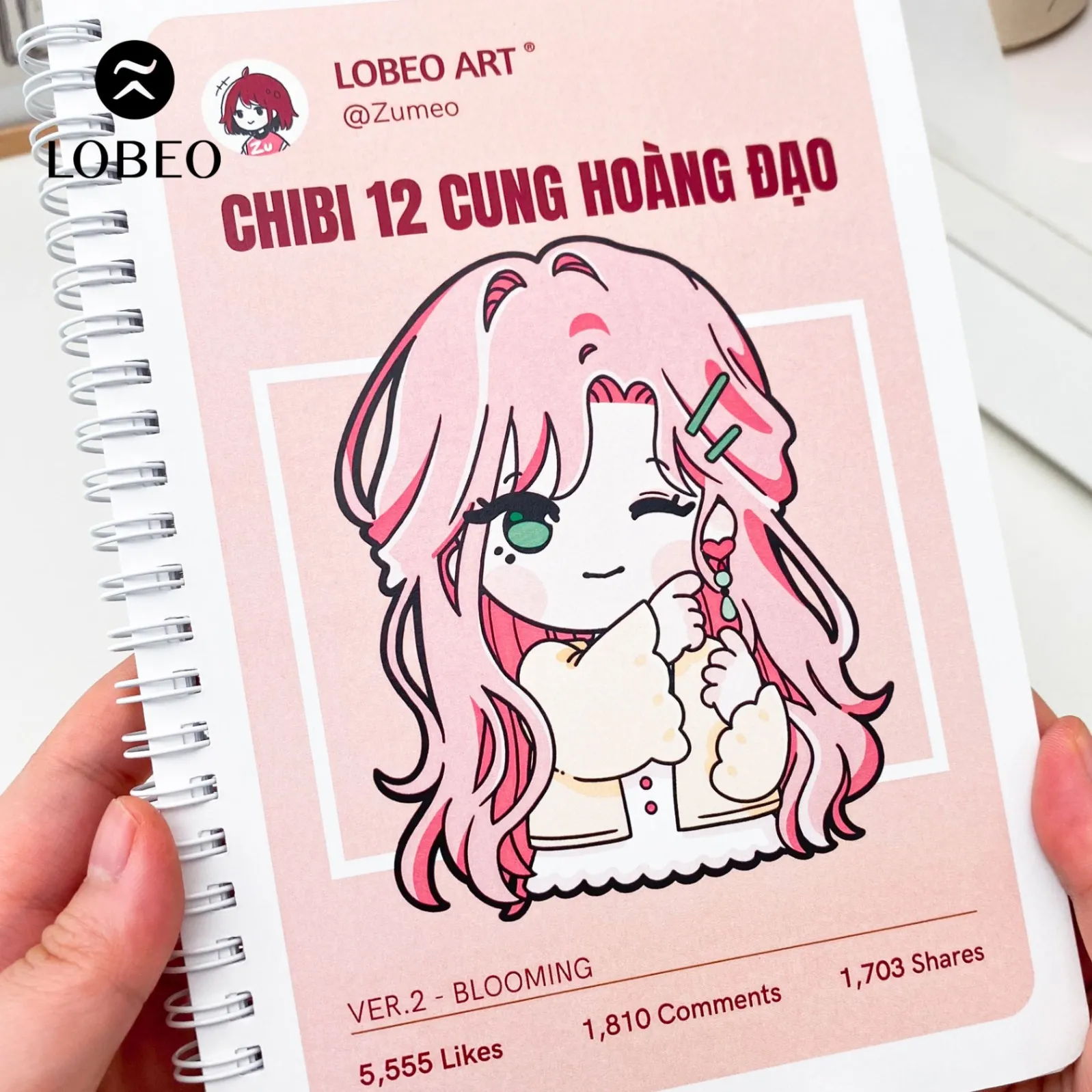 Một trang mẫu của Sổ tô màu Chibi 12 cung Hoàng Đạo phần 2.