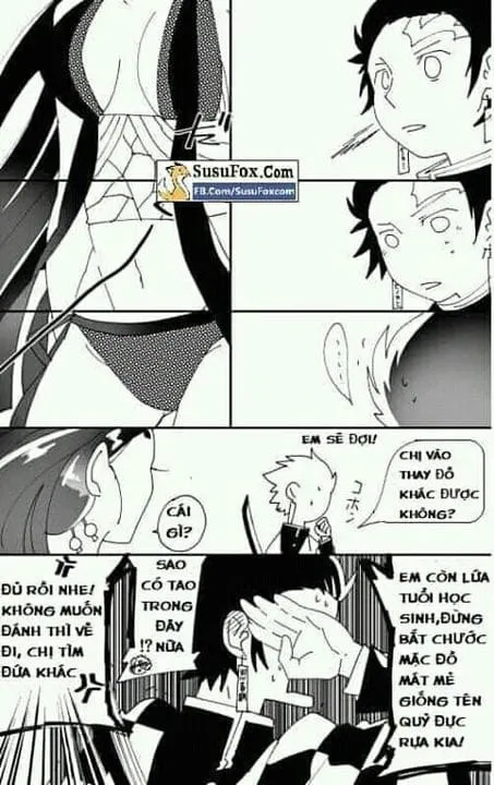 Ảnh chế Zenitsu quỳ gối &quot;cầu xin&quot; Nezuko, một cảnh tượng hài hước được fan Kimetsu no Yaiba yêu thích