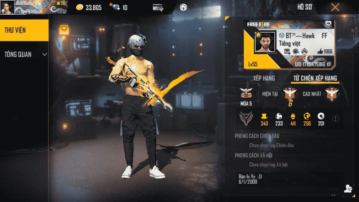 Tổng hợp tài khoản Free Fire miễn phí full cấp độ 7