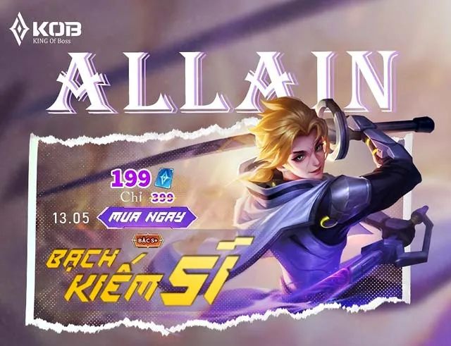 Ảnh Allain Bạch Kiếm Sĩ trong game Liên Quân Mobile