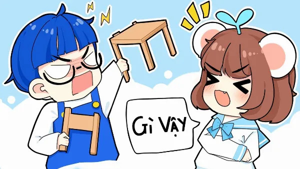 Hình ảnh chibi Phong Cận và Sammy Đào