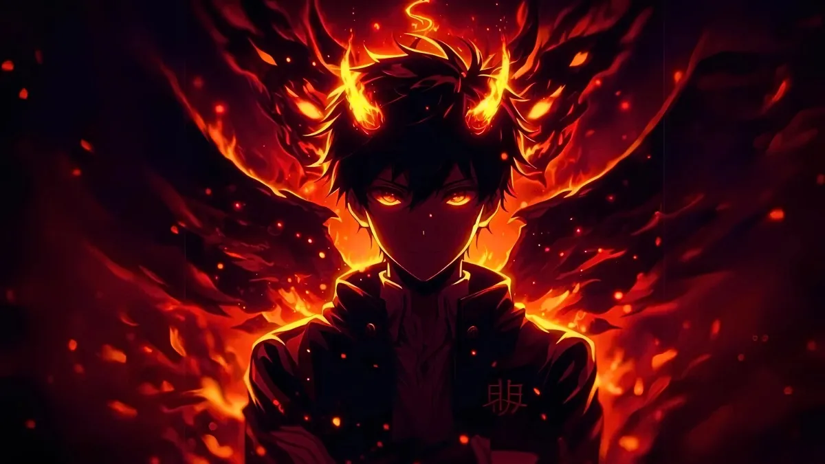 Hình ảnh ác quỷ anime nam ngầu lòi với đôi mắt sắc lạnh