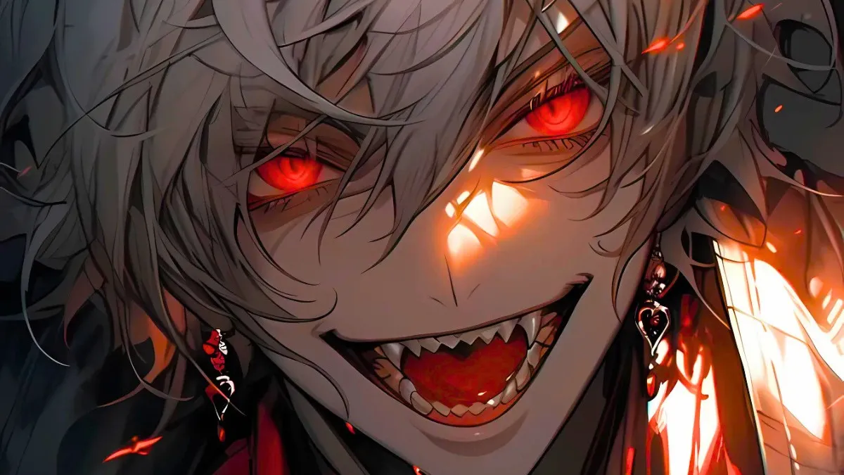 Hình ảnh anime nam ngầu lòi với ánh mắt rực lửa