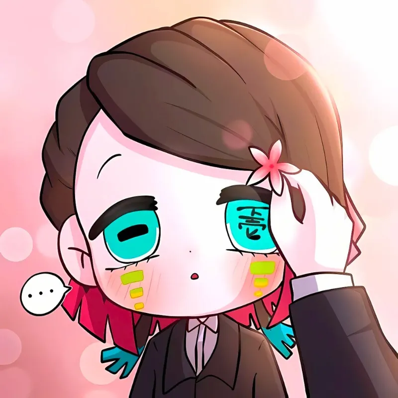 Anime chibi cute trong tư thế ngộ nghĩnh