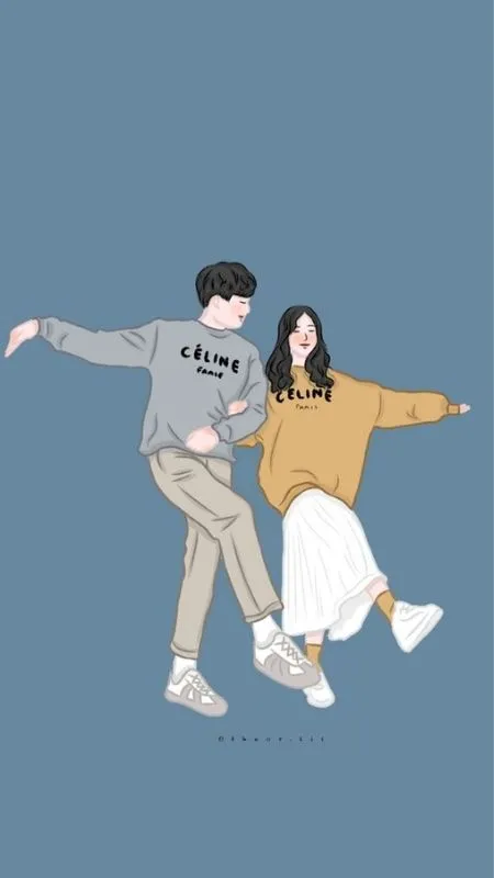 Ảnh cặp đôi Anime tinh nghịch, yêu đời, dành cho nhau giây phút vui vẻ