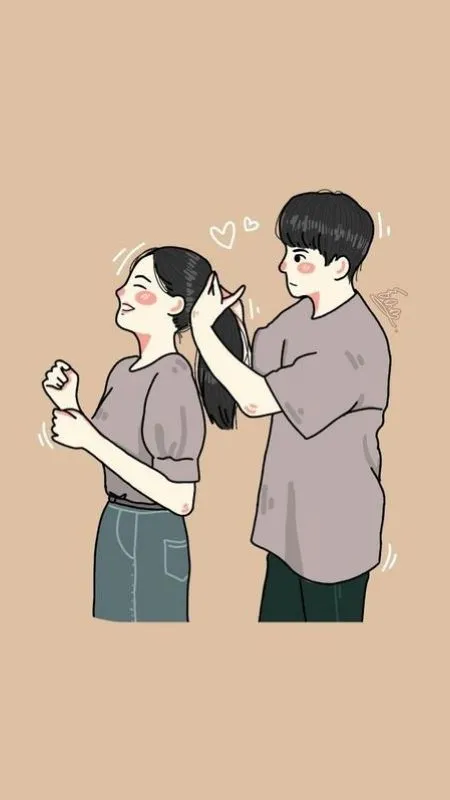 Sự chiều chuộng của bạn nam dành cho bạn nữ: cột tóc cho người yêu qua nét vẽ Anime