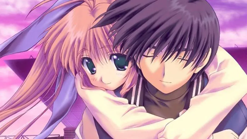 hình anime đôi bạn bè vui vẻ