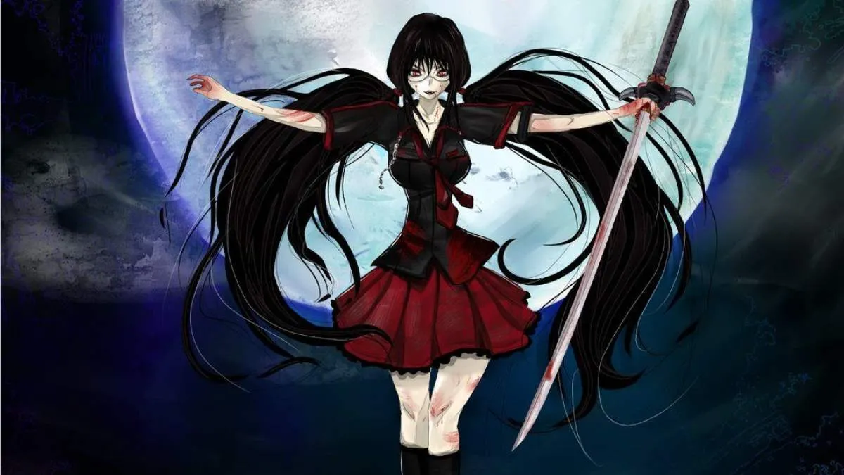 Blood-C: Hình ảnh nữ sinh Kisaragi Saya trong trận chiến đẫm máu với Old Ones