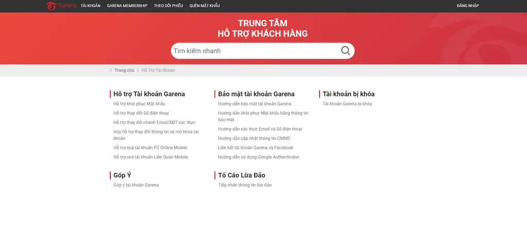 Biểu mẫu điền thông tin khôi phục tài khoản Free Fire bằng ID trên trang hỗ trợ Garena
