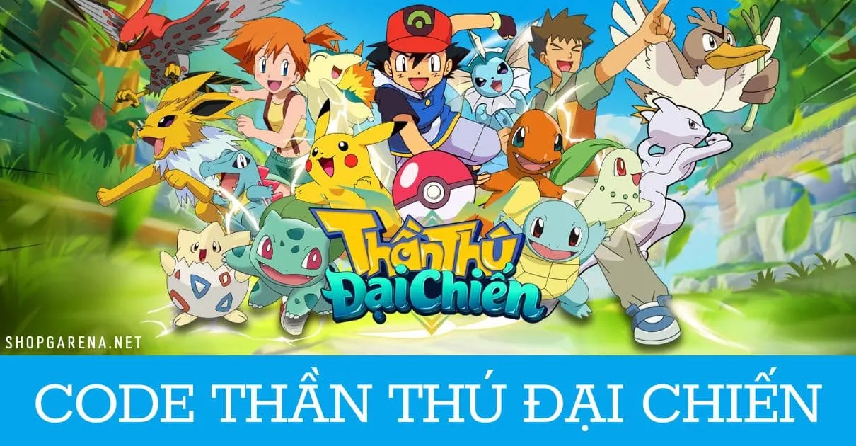 Hình ảnh hiển thị các mã code game Thần Thú Đại Chiến