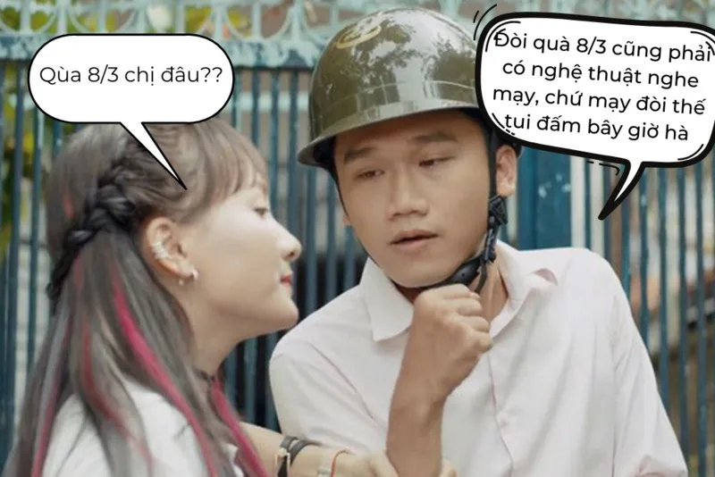 Hình ảnh chúc mừng 8/3 với thông điệp hài hước &quot;Happy Women's Day&quot;