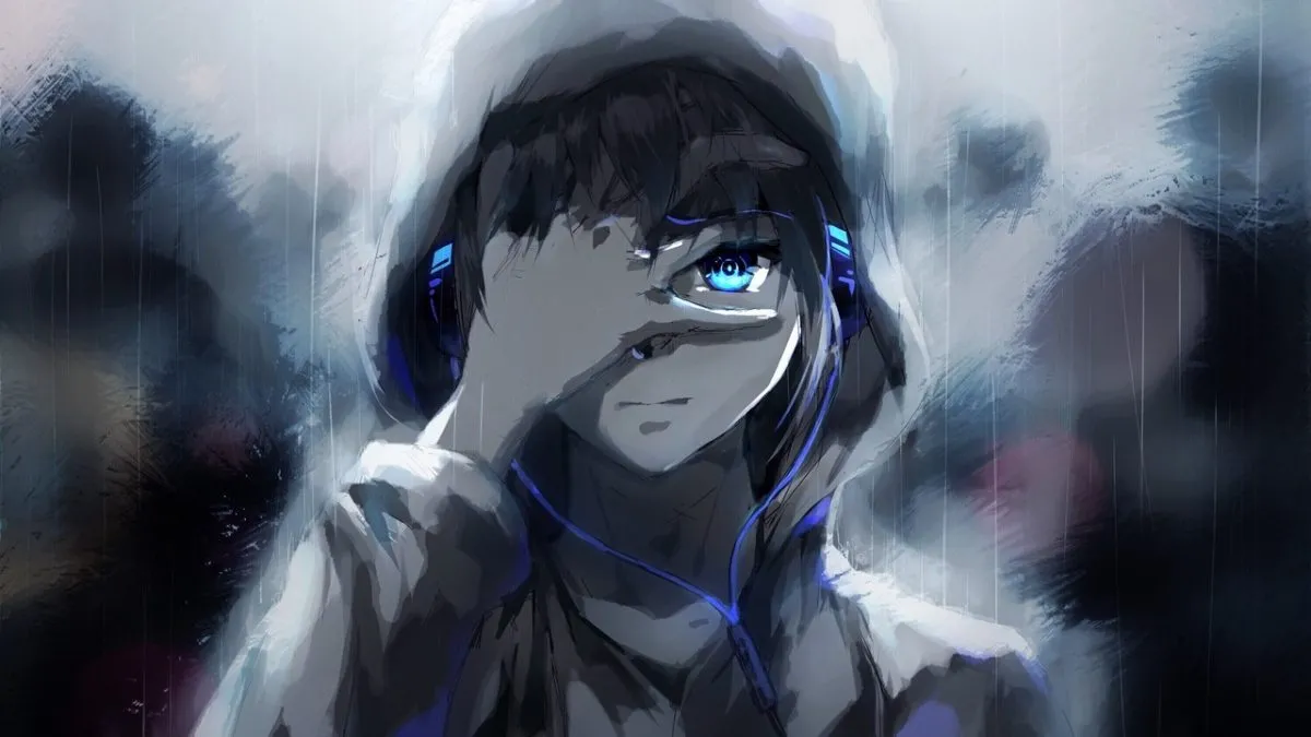Hình nền anime 4K laptop cảnh thành phố tương lai về đêm