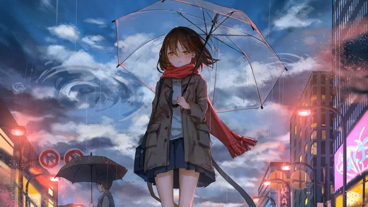 Hình nền anime 4K full màn hình nhân vật nam với áo choàng bay phấp phới