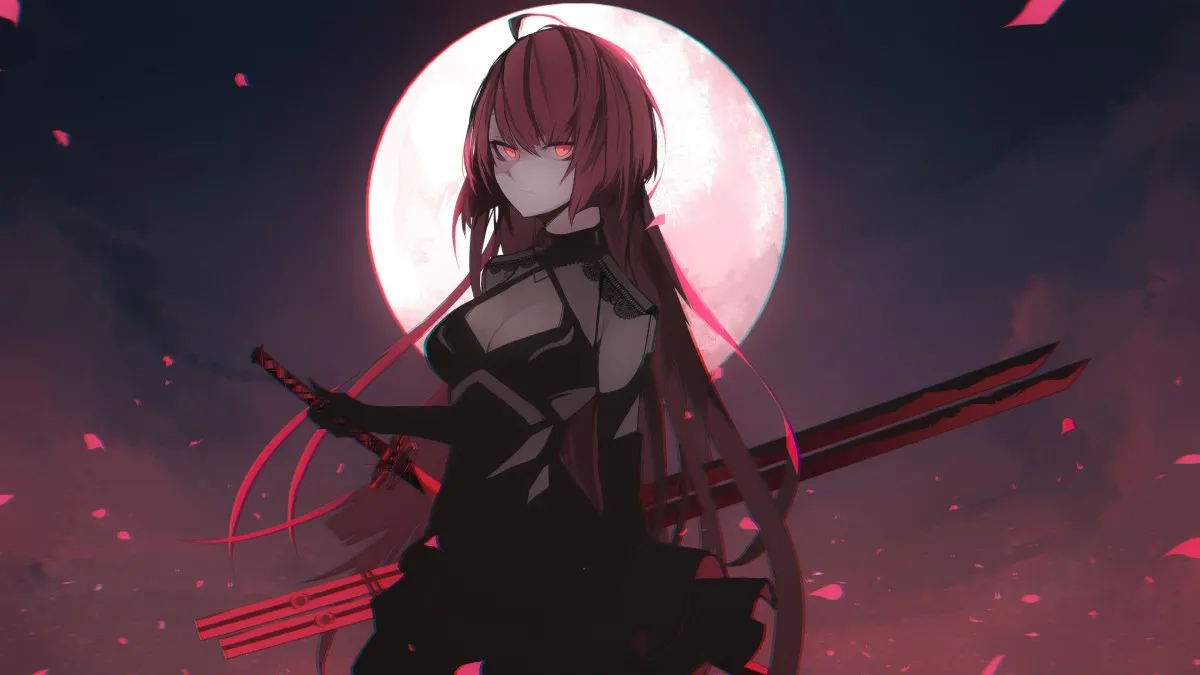 Hình nền anime 4K full màn hình cô gái ngồi bên cửa sổ nhìn ra mưa