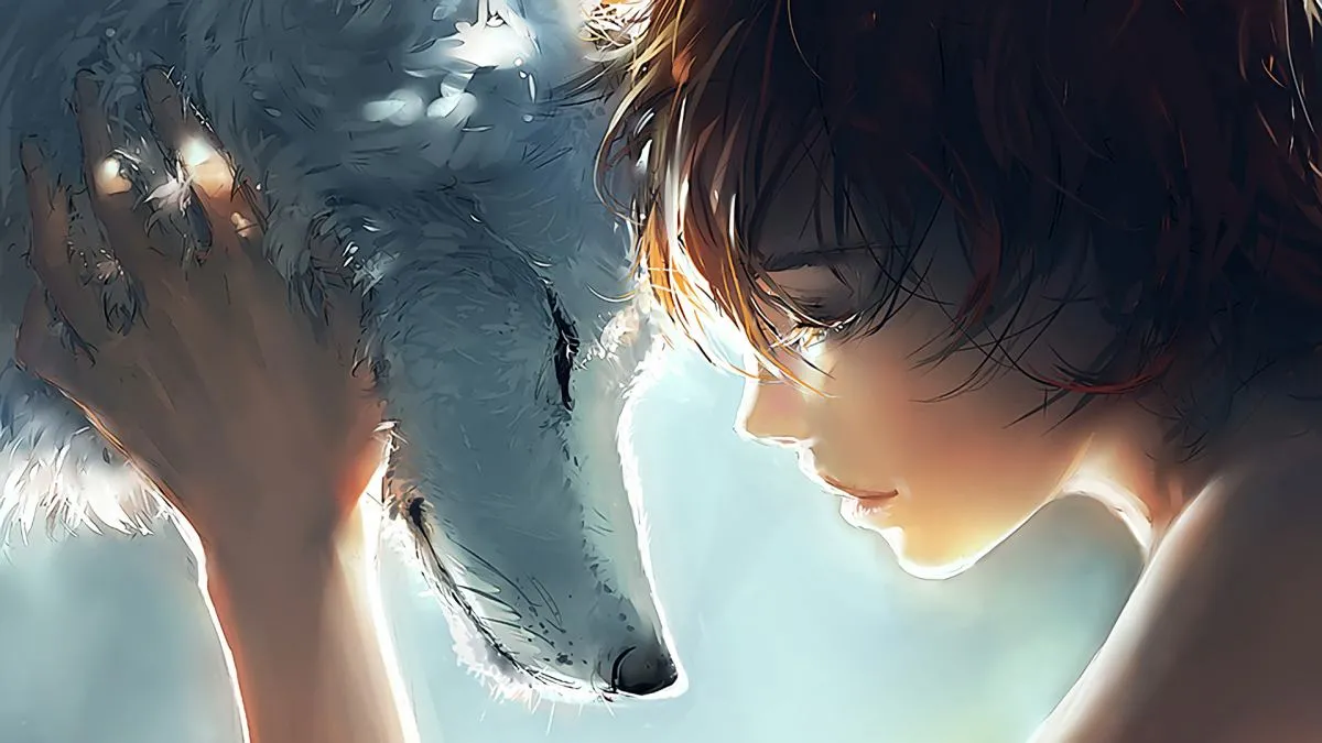 Ảnh anime 4K full màn hình cảnh khu vườn bí mật đầy hoa