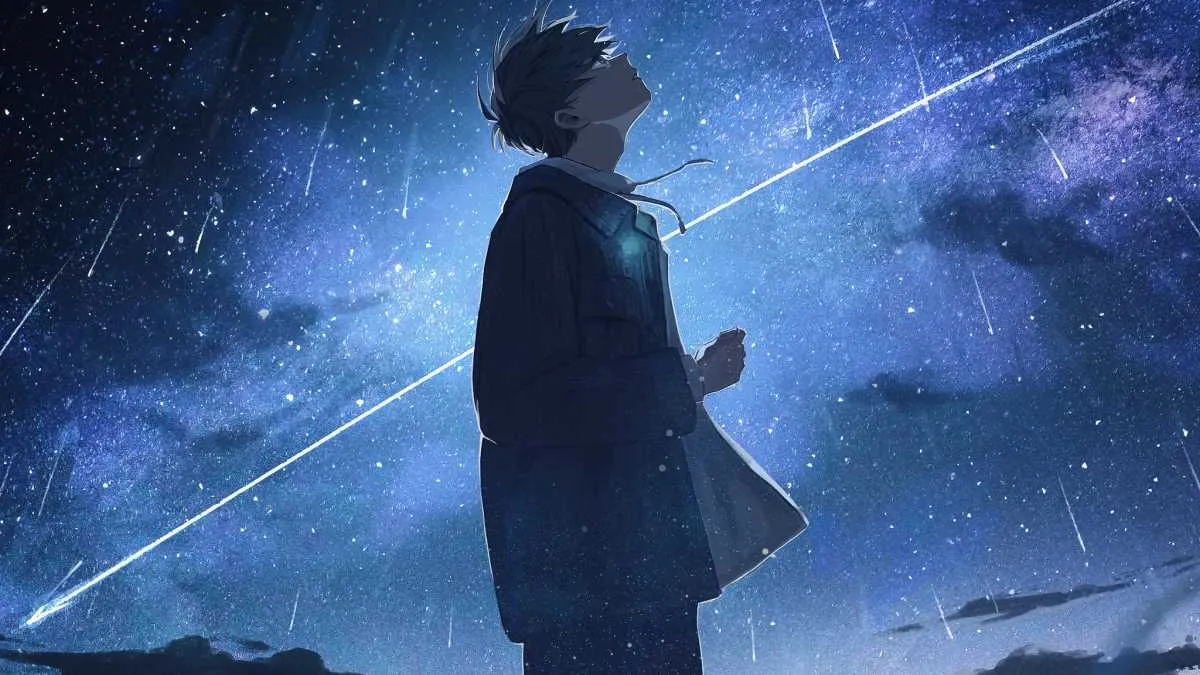 Ảnh anime 4K một ngôi nhà nhỏ giữa cánh đồng hoa oải hương