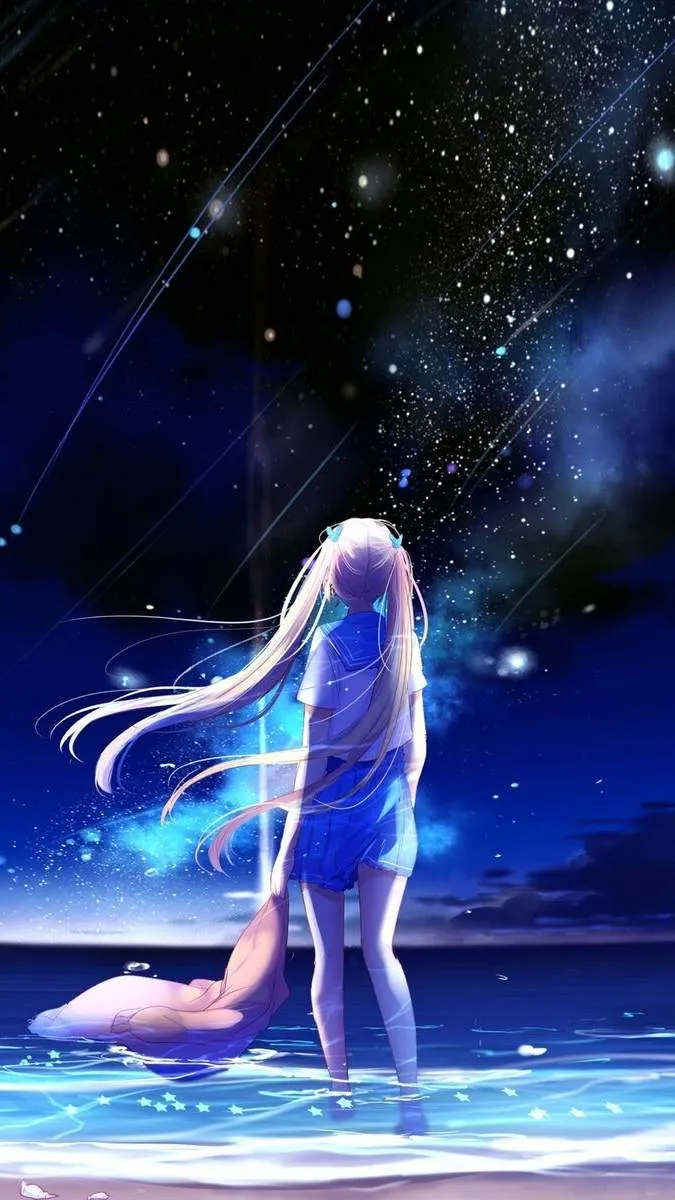 Hình nền anime ngầu đẹp cho điện thoại cảnh thành phố đêm đầy màu sắc