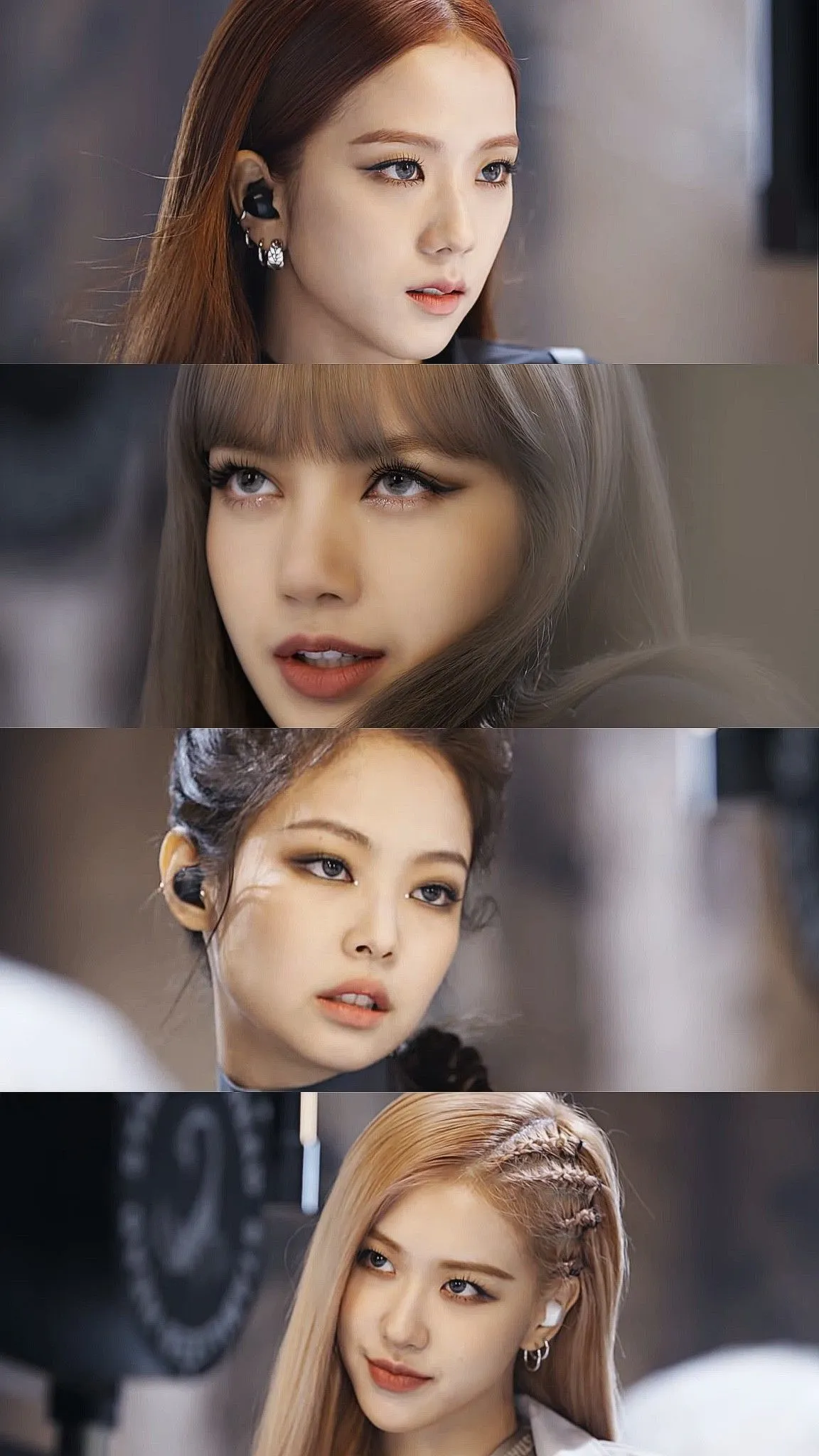 Bốn thành viên Blackpink với biểu cảm lạnh lùng và cá tính