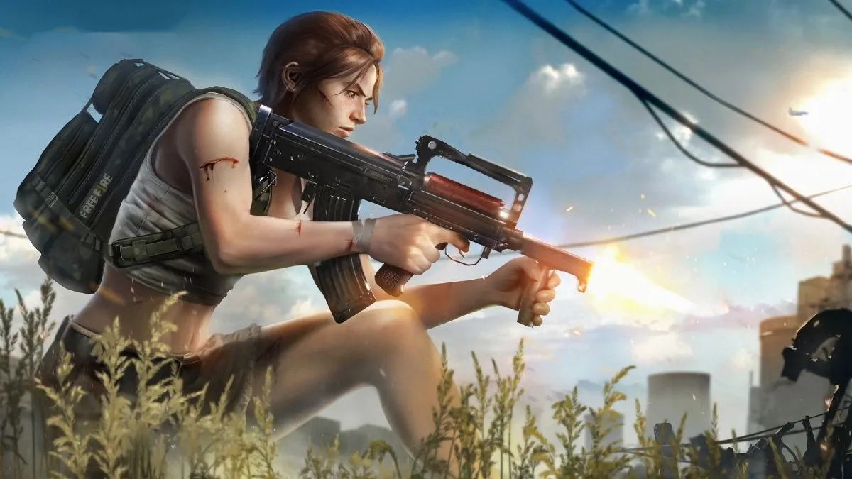 Hình nền Free Fire 3D nữ ngầu với ánh mắt sắc bén