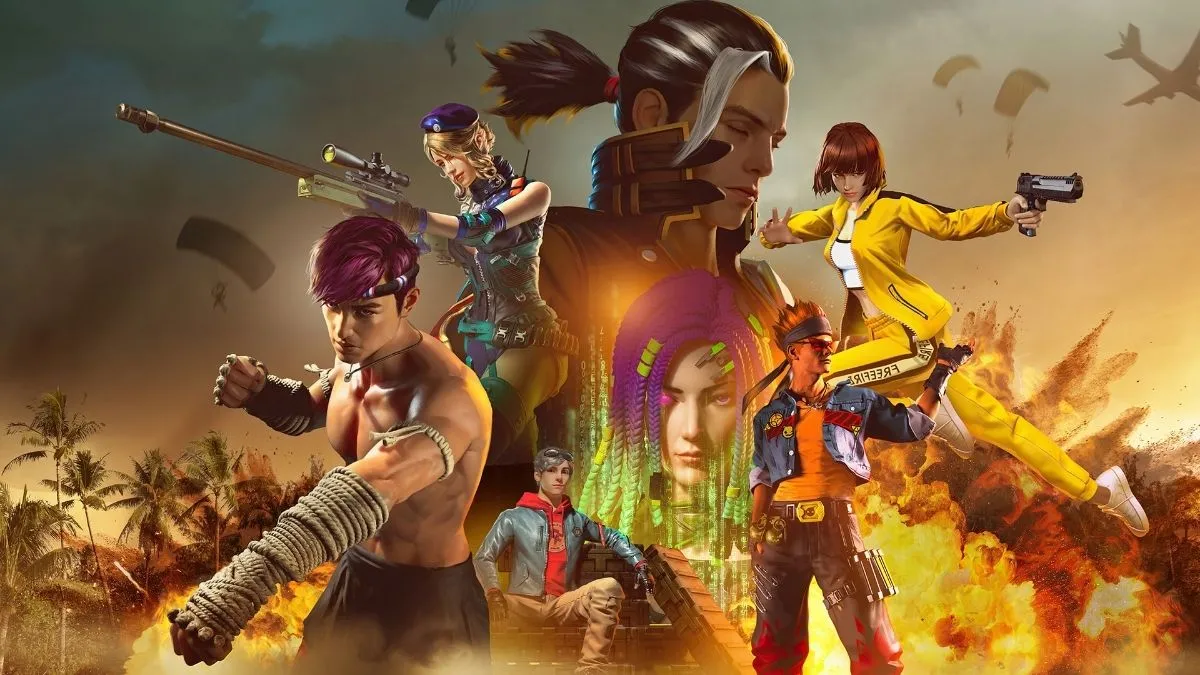 Cảnh chiến đấu Free Fire 4K cho màn hình máy tính