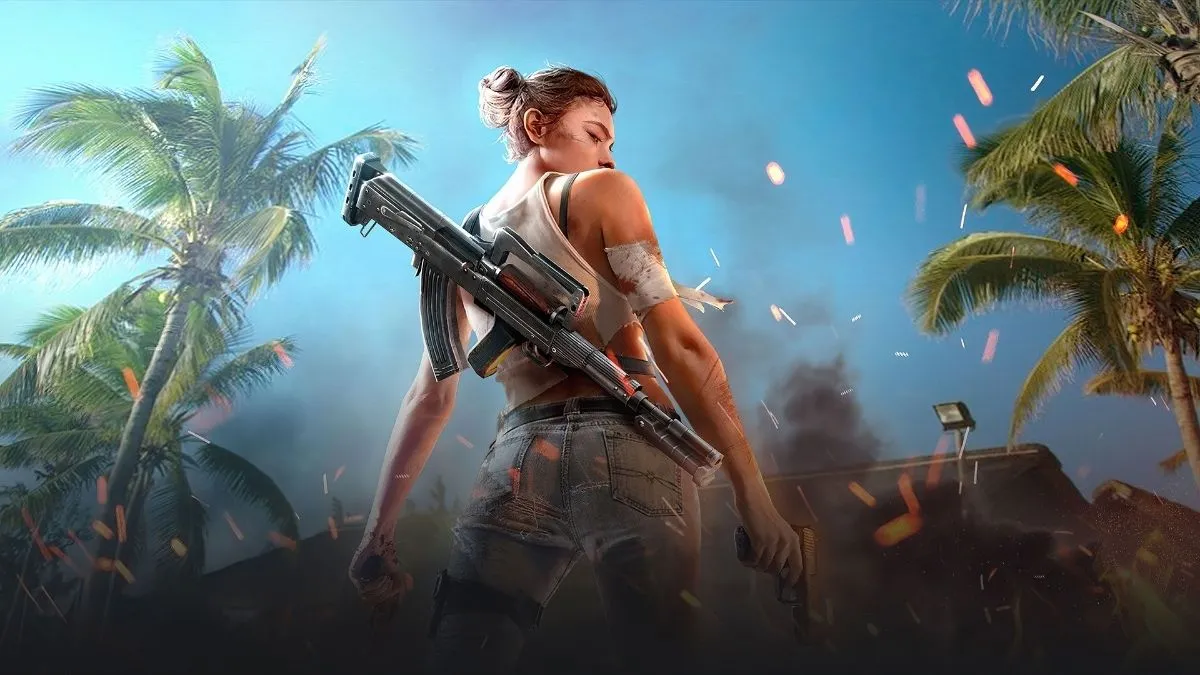 Ảnh nền Free Fire 3D nữ ngầu với trang phục chiến đấu ấn tượng