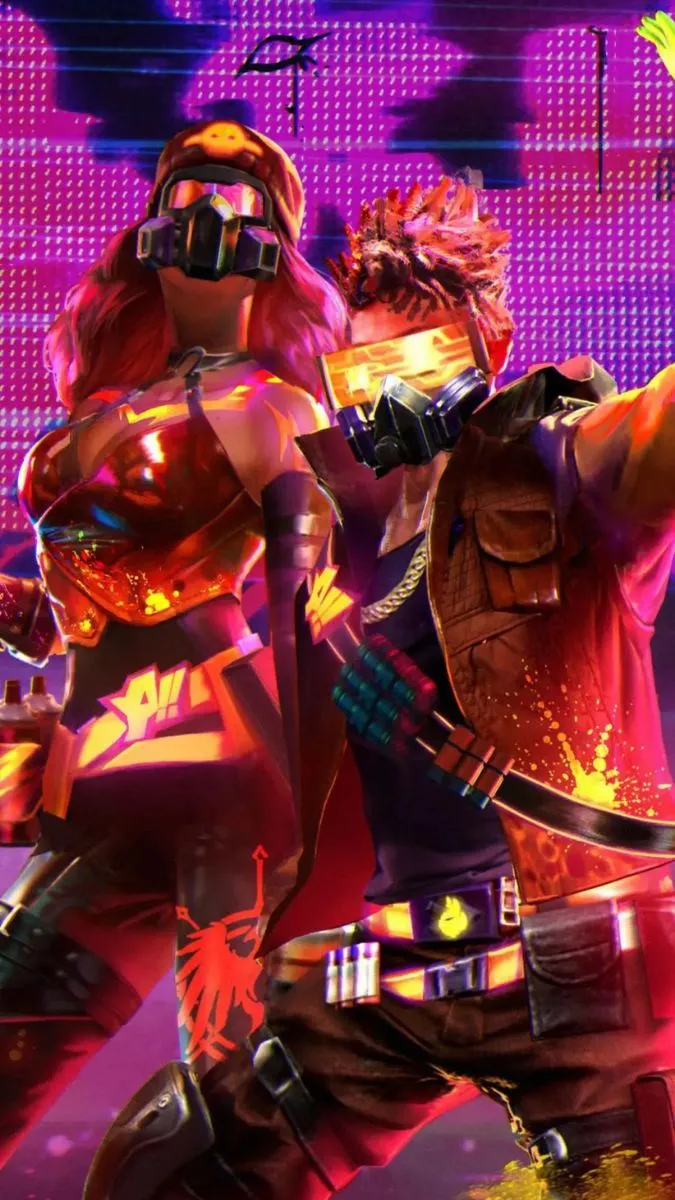 Nhân vật Free Fire ngầu trong khung cảnh 3D cho điện thoại