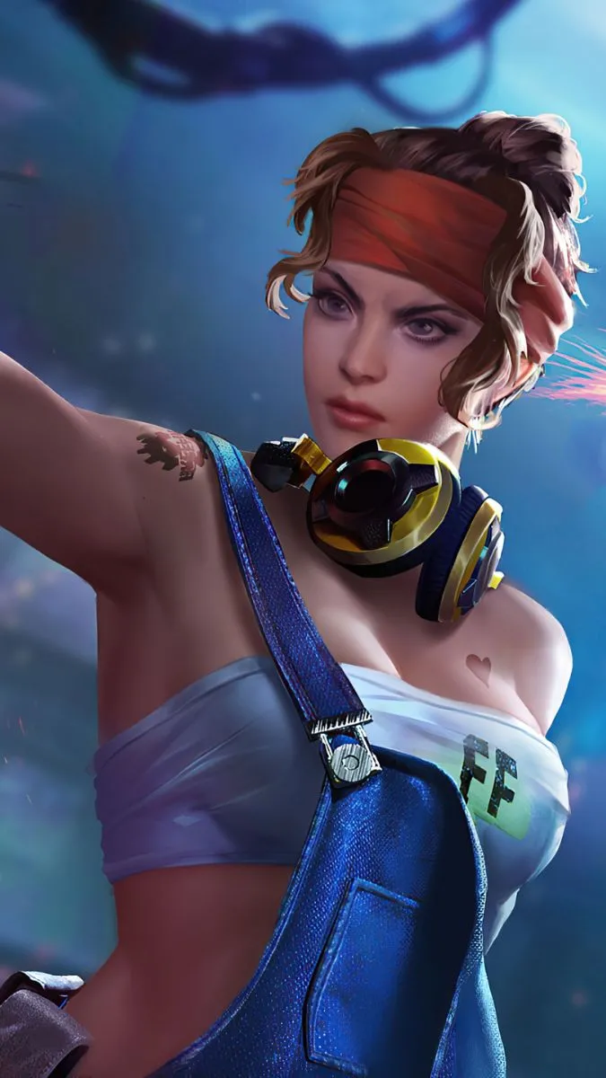 Hình nền Free Fire 3D với bầu trời đầy mây và chiến hạm