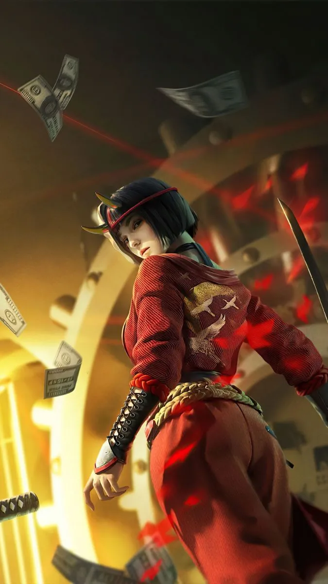 Ảnh nền Free Fire 3D độc đáo với phong cách cyberpunk