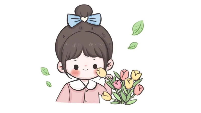 vẽ anime cute cô gái đang ngủ