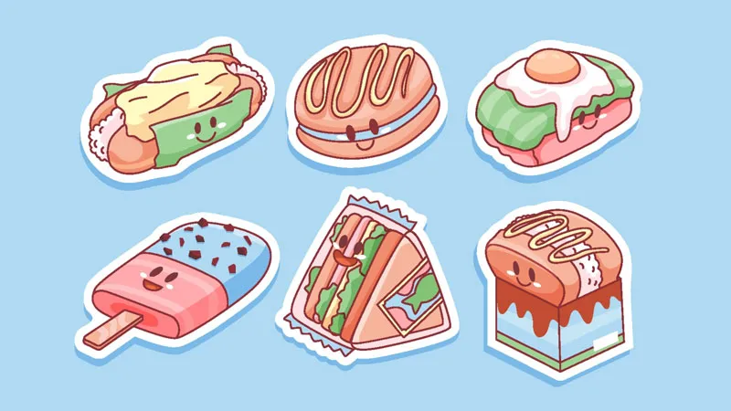 bánh mì kẹp anime đáng yêu