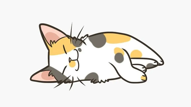 mèo chibi đáng yêu nhiều màu sắc