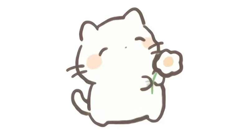 sticker hoạt hình cute cô gái