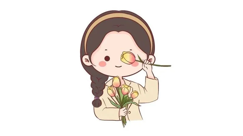 nhân vật chibi tóc xanh biểu cảm