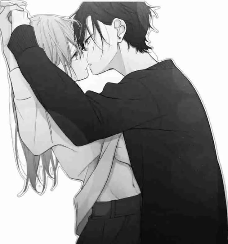 Hình anime hôn nhau đẹp dưới bầu trời sao