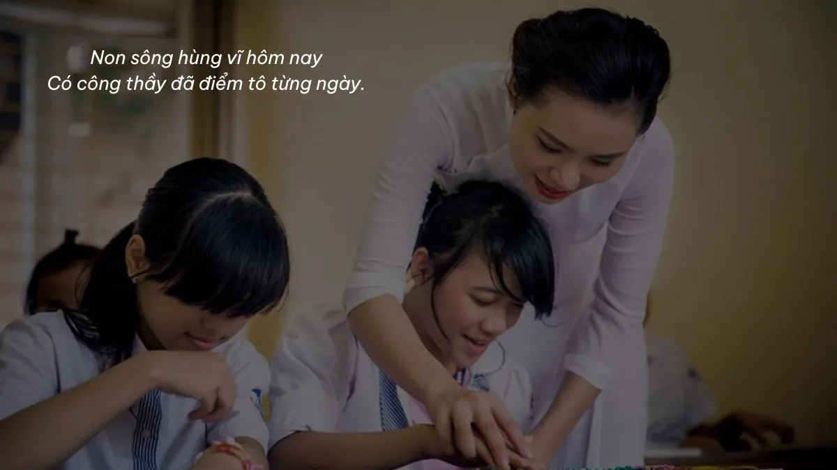 Hình ảnh những vần thơ ý nghĩa về tình thầy trò