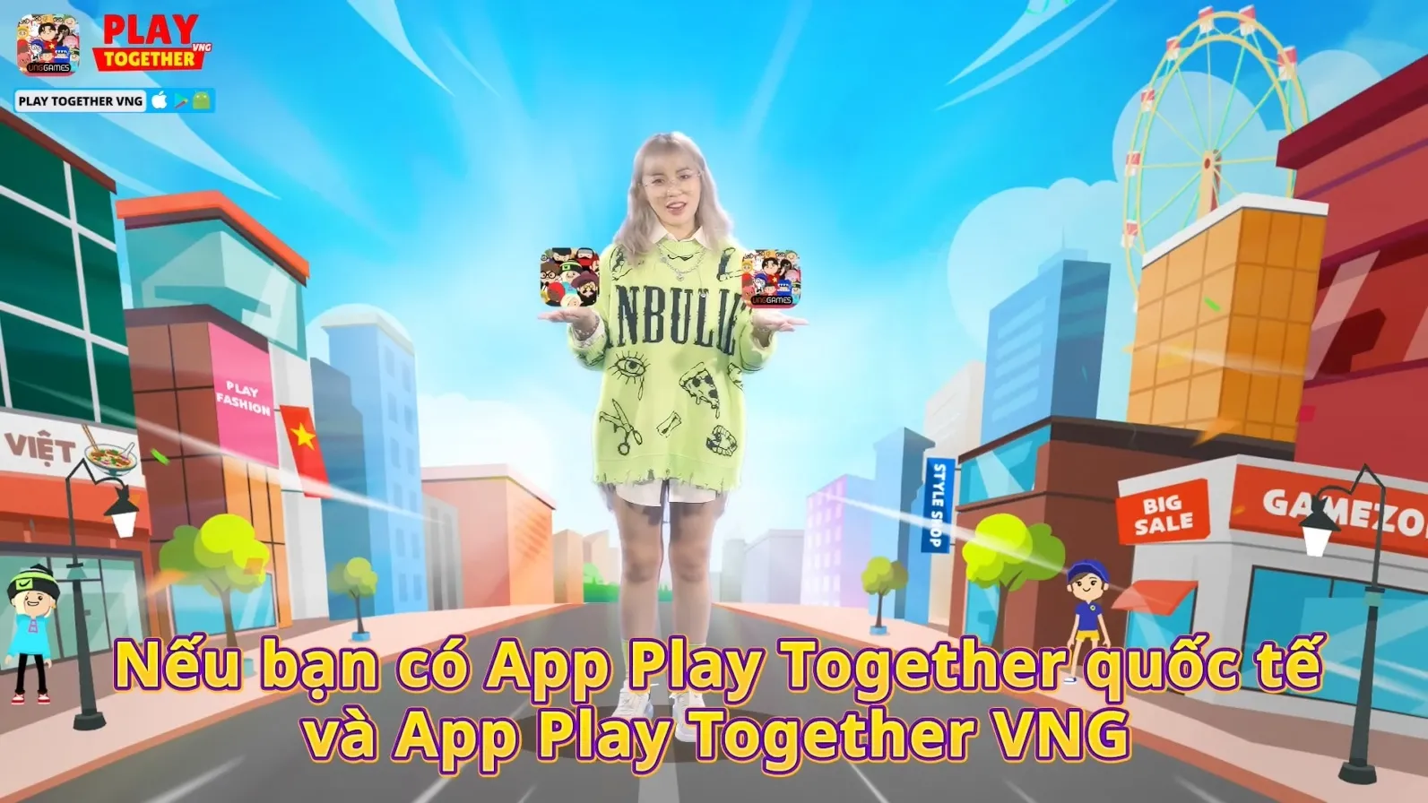 Giao diện BlueStacks hiển thị cả hai phiên bản Play Together quốc tế và VNG