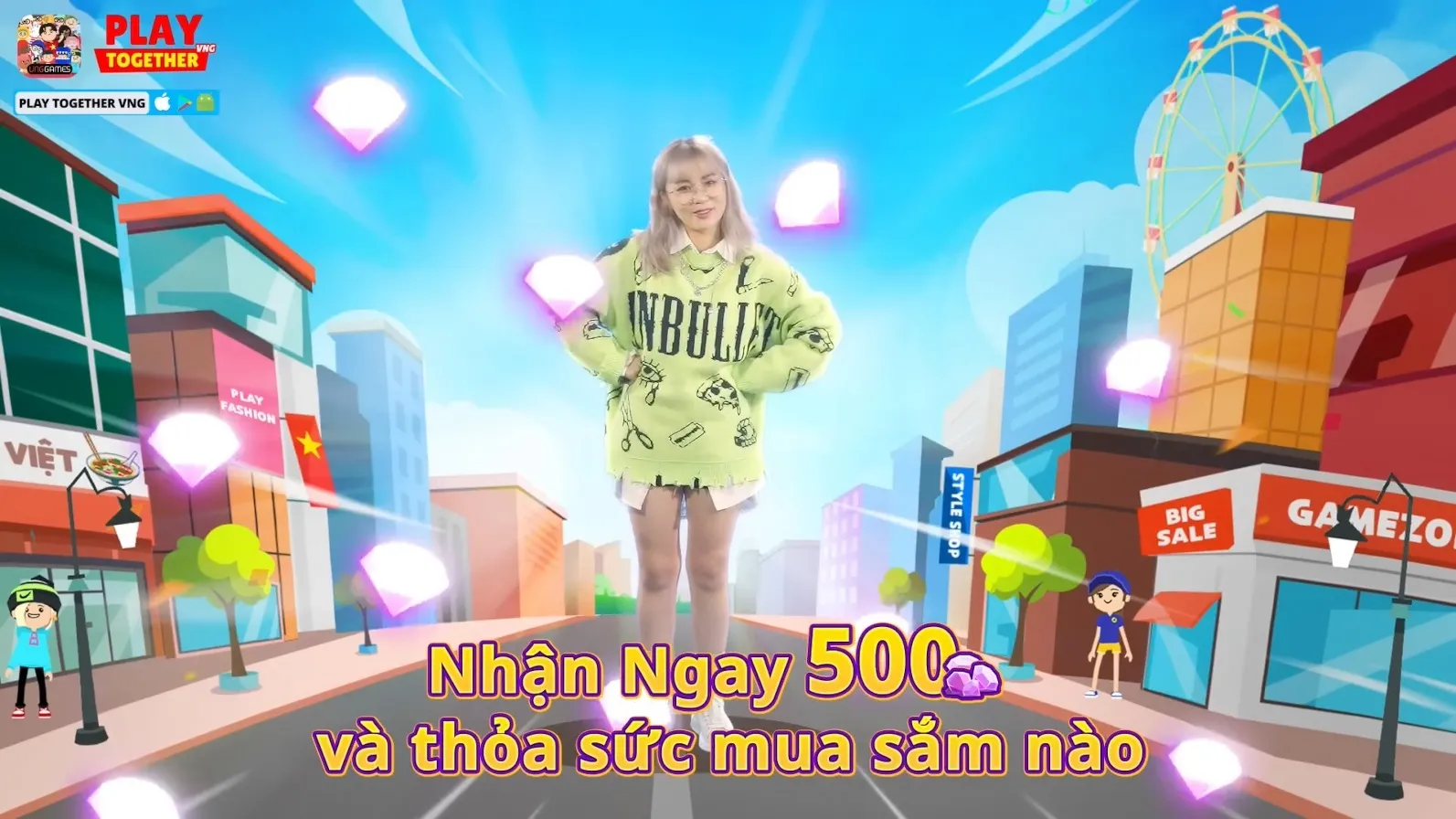 Màn hình chọn tài khoản đăng nhập để kết nối với Play Together phiên bản VNG