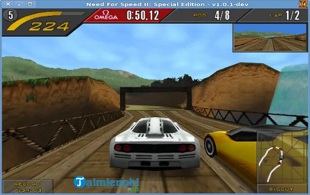 Chiếc xe đua cổ điển trong Need For Speed 2 SE, một game đua xe offline PC nhẹ