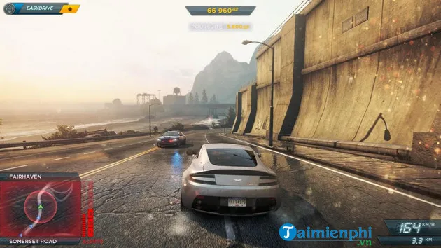 Cảnh đua xe đường phố đầy kịch tính trong Need For Speed Most Wanted 2005